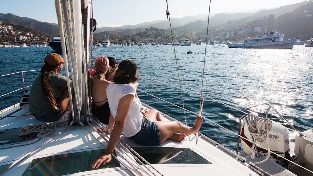 group of ladies enjoying sea on their luxury family travel